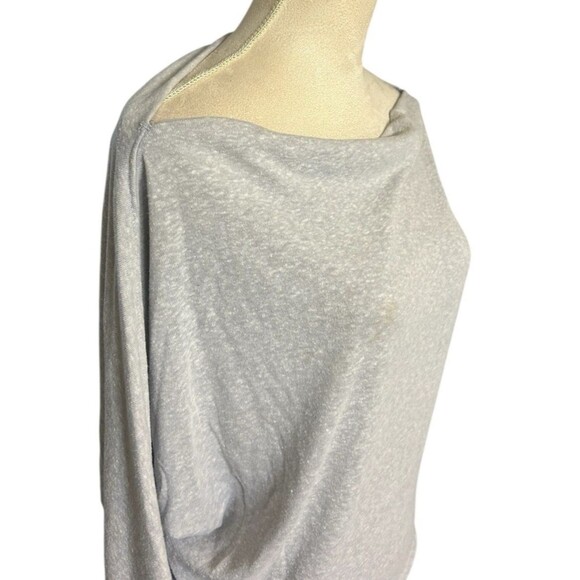Free People We The Free Slouchy Gray Boat Neck Dolman Sleeve Pullover Top Sz M - Picture 5 of 11